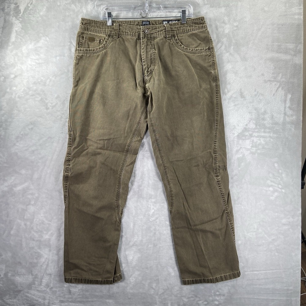 KUHL Pants men's 38x30 Outkast Canvas Patina Dye Workwear Outdoor Gorpcore Brown